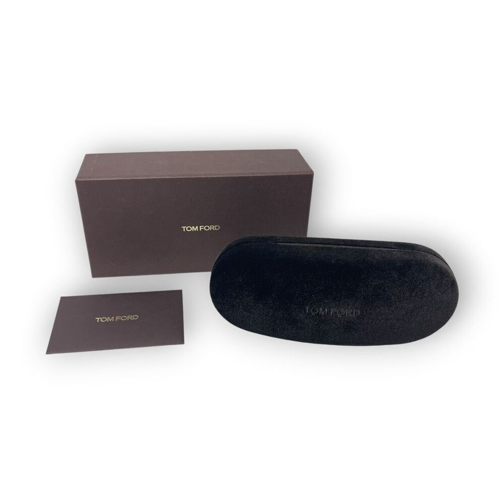 Tom Ford Eyeglasses Sunglasses Case Box Cleaning Cloth Brown Card in Envelope